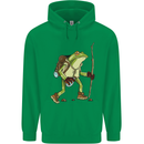 Trekking Hiking Rambling Frog Toad Funny Childrens Kids Hoodie Irish Green