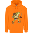 Trekking Hiking Rambling Frog Toad Funny Childrens Kids Hoodie Orange