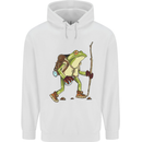 Trekking Hiking Rambling Frog Toad Funny Childrens Kids Hoodie White