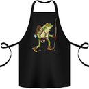 Trekking Hiking Rambling Frog Toad Funny Cotton Apron 100% Organic Black