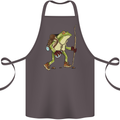 Trekking Hiking Rambling Frog Toad Funny Cotton Apron 100% Organic Dark Grey