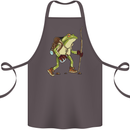 Trekking Hiking Rambling Frog Toad Funny Cotton Apron 100% Organic Dark Grey