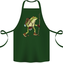 Trekking Hiking Rambling Frog Toad Funny Cotton Apron 100% Organic Forest Green