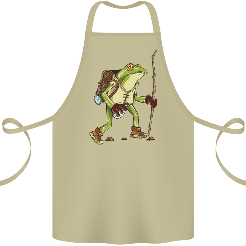 Trekking Hiking Rambling Frog Toad Funny Cotton Apron 100% Organic Khaki