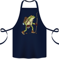 Trekking Hiking Rambling Frog Toad Funny Cotton Apron 100% Organic Navy Blue