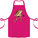 Trekking Hiking Rambling Frog Toad Funny Cotton Apron 100% Organic Pink