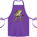 Trekking Hiking Rambling Frog Toad Funny Cotton Apron 100% Organic Purple