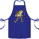 Trekking Hiking Rambling Frog Toad Funny Cotton Apron 100% Organic Royal Blue