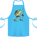 Trekking Hiking Rambling Frog Toad Funny Cotton Apron 100% Organic Turquoise