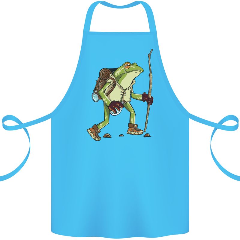 Trekking Hiking Rambling Frog Toad Funny Cotton Apron 100% Organic Turquoise