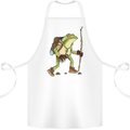 Trekking Hiking Rambling Frog Toad Funny Cotton Apron 100% Organic White