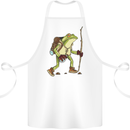 Trekking Hiking Rambling Frog Toad Funny Cotton Apron 100% Organic White