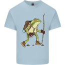 Trekking Hiking Rambling Frog Toad Funny Kids T-Shirt Childrens Light Blue