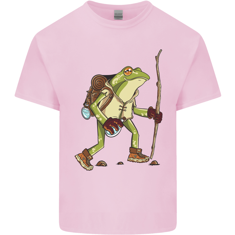 Trekking Hiking Rambling Frog Toad Funny Kids T-Shirt Childrens Light Pink