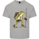 Trekking Hiking Rambling Frog Toad Funny Kids T-Shirt Childrens Sports Grey