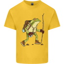 Trekking Hiking Rambling Frog Toad Funny Kids T-Shirt Childrens Yellow