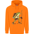 Trekking Hiking Rambling Frog Toad Funny Mens 80% Cotton Hoodie Orange