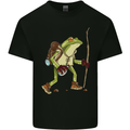 Trekking Hiking Rambling Frog Toad Funny Mens Cotton T-Shirt Tee Top Black