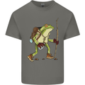 Trekking Hiking Rambling Frog Toad Funny Mens Cotton T-Shirt Tee Top Charcoal