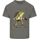 Trekking Hiking Rambling Frog Toad Funny Mens Cotton T-Shirt Tee Top Charcoal