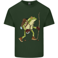 Trekking Hiking Rambling Frog Toad Funny Mens Cotton T-Shirt Tee Top Forest Green
