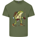 Trekking Hiking Rambling Frog Toad Funny Mens Cotton T-Shirt Tee Top Military Green