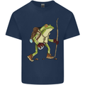 Trekking Hiking Rambling Frog Toad Funny Mens Cotton T-Shirt Tee Top Navy Blue