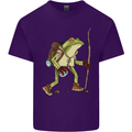 Trekking Hiking Rambling Frog Toad Funny Mens Cotton T-Shirt Tee Top Purple