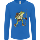 Trekking Hiking Rambling Frog Toad Funny Mens Long Sleeve T-Shirt Royal Blue