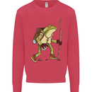 Trekking Hiking Rambling Frog Toad Funny Mens Sweatshirt Jumper Heliconia