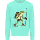 Trekking Hiking Rambling Frog Toad Funny Mens Sweatshirt Jumper Peppermint