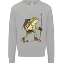 Trekking Hiking Rambling Frog Toad Funny Mens Sweatshirt Jumper Sports Grey