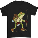 Trekking Hiking Rambling Frog Toad Funny Mens T-Shirt Cotton Gildan Black