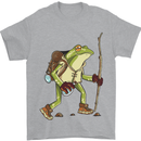 Trekking Hiking Rambling Frog Toad Funny Mens T-Shirt Cotton Gildan Sports Grey
