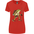 Trekking Hiking Rambling Frog Toad Funny Womens Wider Cut T-Shirt Red