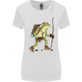 Trekking Hiking Rambling Frog Toad Funny Womens Wider Cut T-Shirt White
