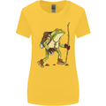 Trekking Hiking Rambling Frog Toad Funny Womens Wider Cut T-Shirt Yellow