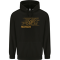 Triathlon Running Swimming Cycling Childrens Kids Hoodie Black