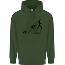 Triathlon Running Swimming Cycling Childrens Kids Hoodie Forest Green