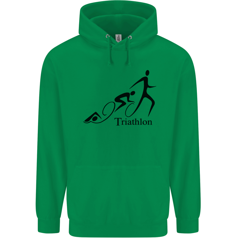 Triathlon Running Swimming Cycling Childrens Kids Hoodie Irish Green