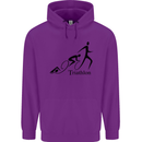 Triathlon Running Swimming Cycling Childrens Kids Hoodie Purple