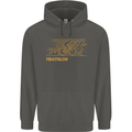 Triathlon Running Swimming Cycling Childrens Kids Hoodie Storm Grey