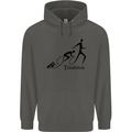 Triathlon Running Swimming Cycling Childrens Kids Hoodie Storm Grey