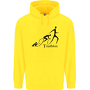 Triathlon Running Swimming Cycling Childrens Kids Hoodie Yellow