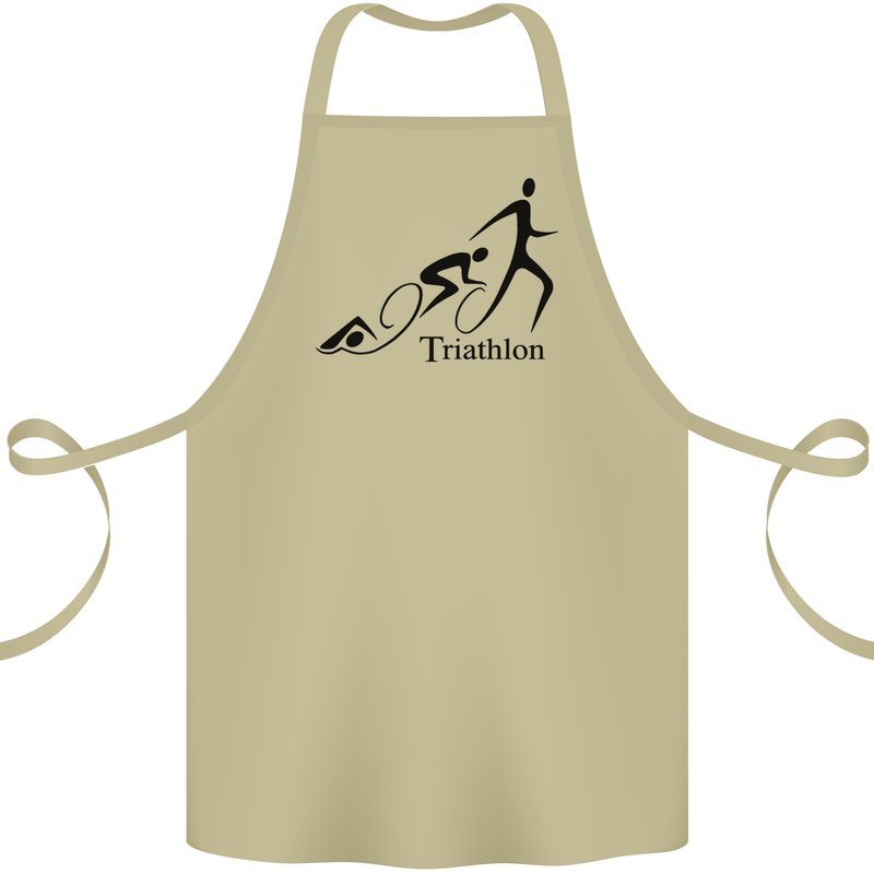 Triathlon Running Swimming Cycling Cotton Apron 100% Organic Khaki