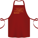 Triathlon Running Swimming Cycling Cotton Apron 100% Organic Maroon
