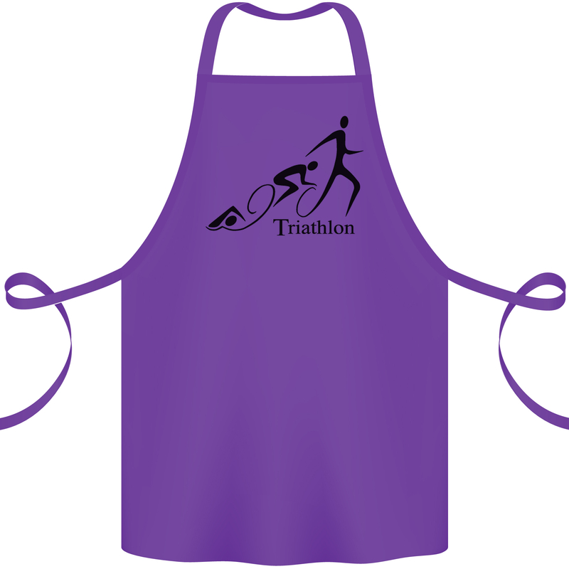 Triathlon Running Swimming Cycling Cotton Apron 100% Organic Purple