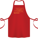 Triathlon Running Swimming Cycling Cotton Apron 100% Organic Red