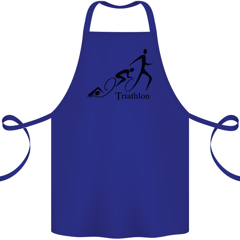Triathlon Running Swimming Cycling Cotton Apron 100% Organic Royal Blue