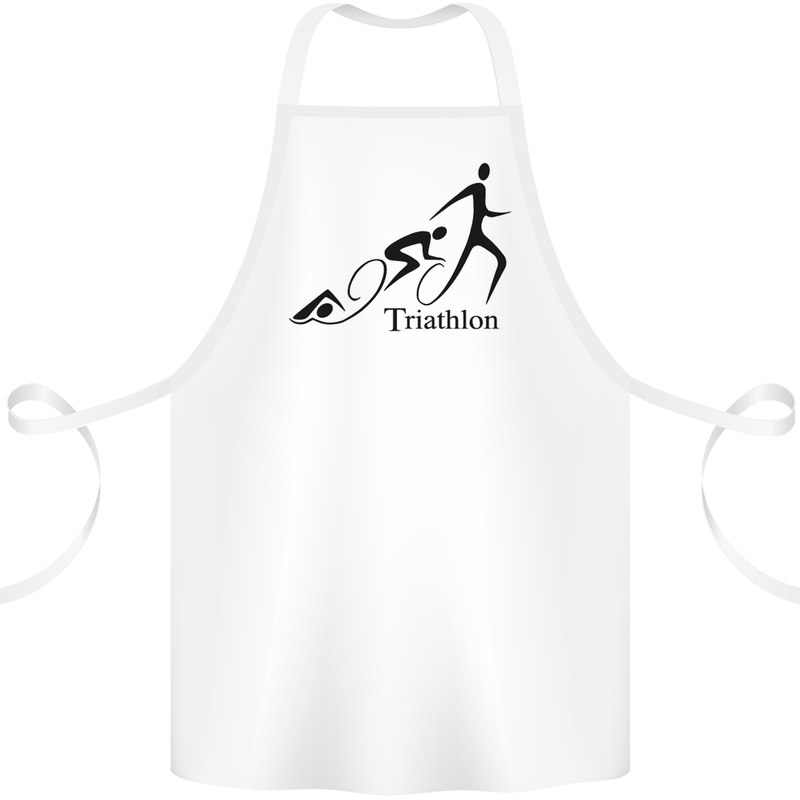 Triathlon Running Swimming Cycling Cotton Apron 100% Organic White